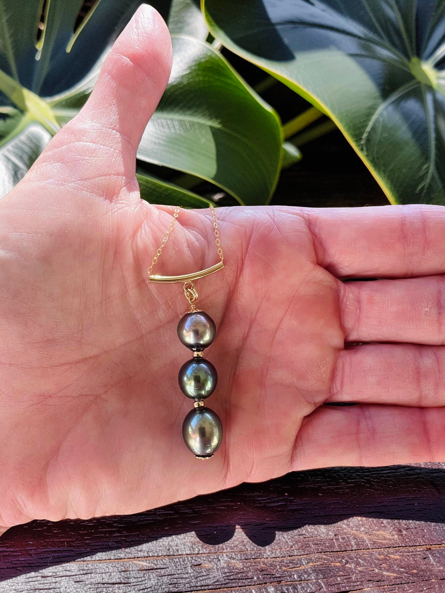 Tri Color Tahitian Pendant