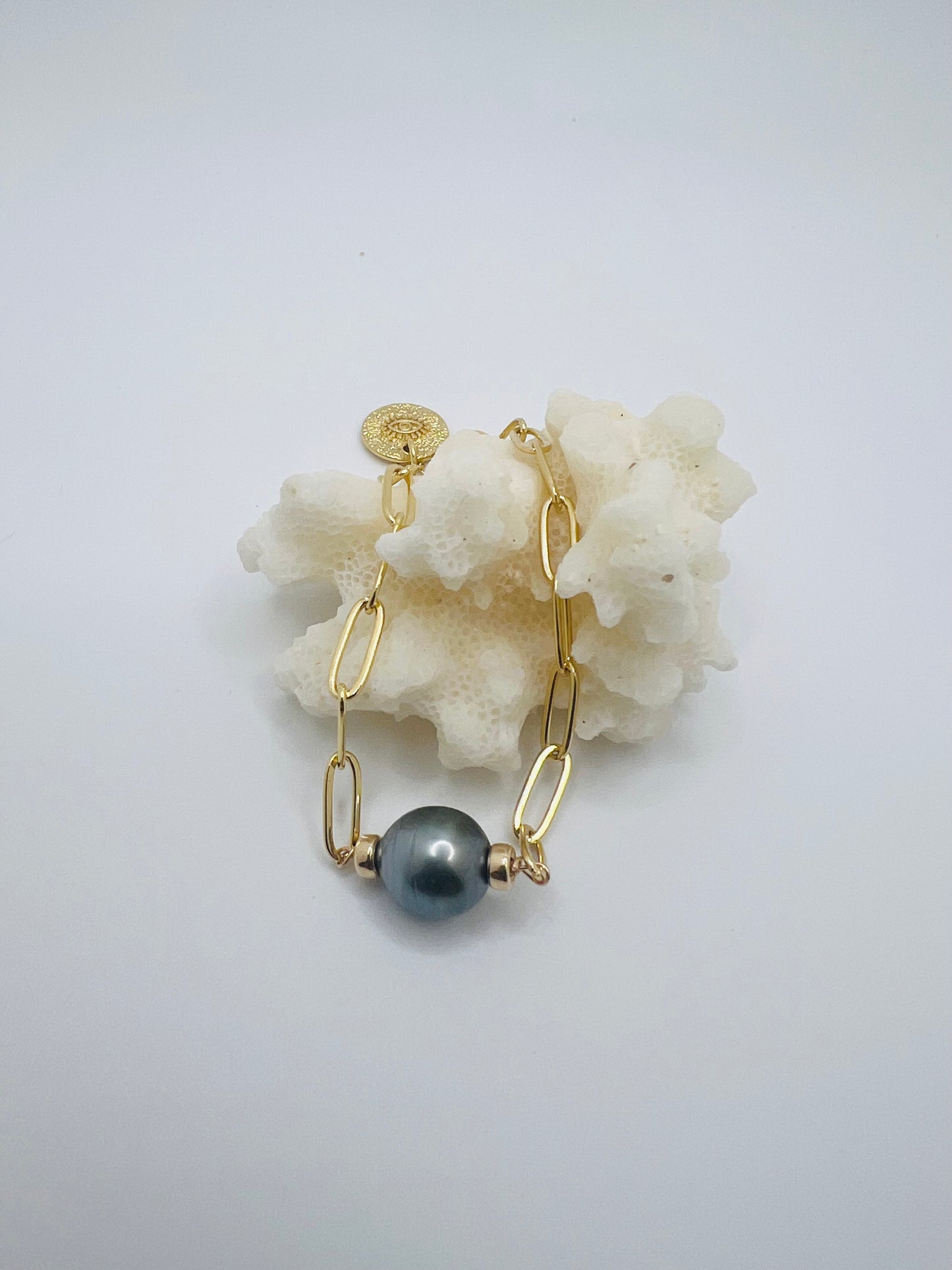 Tahitian Paperclip Bracelet
