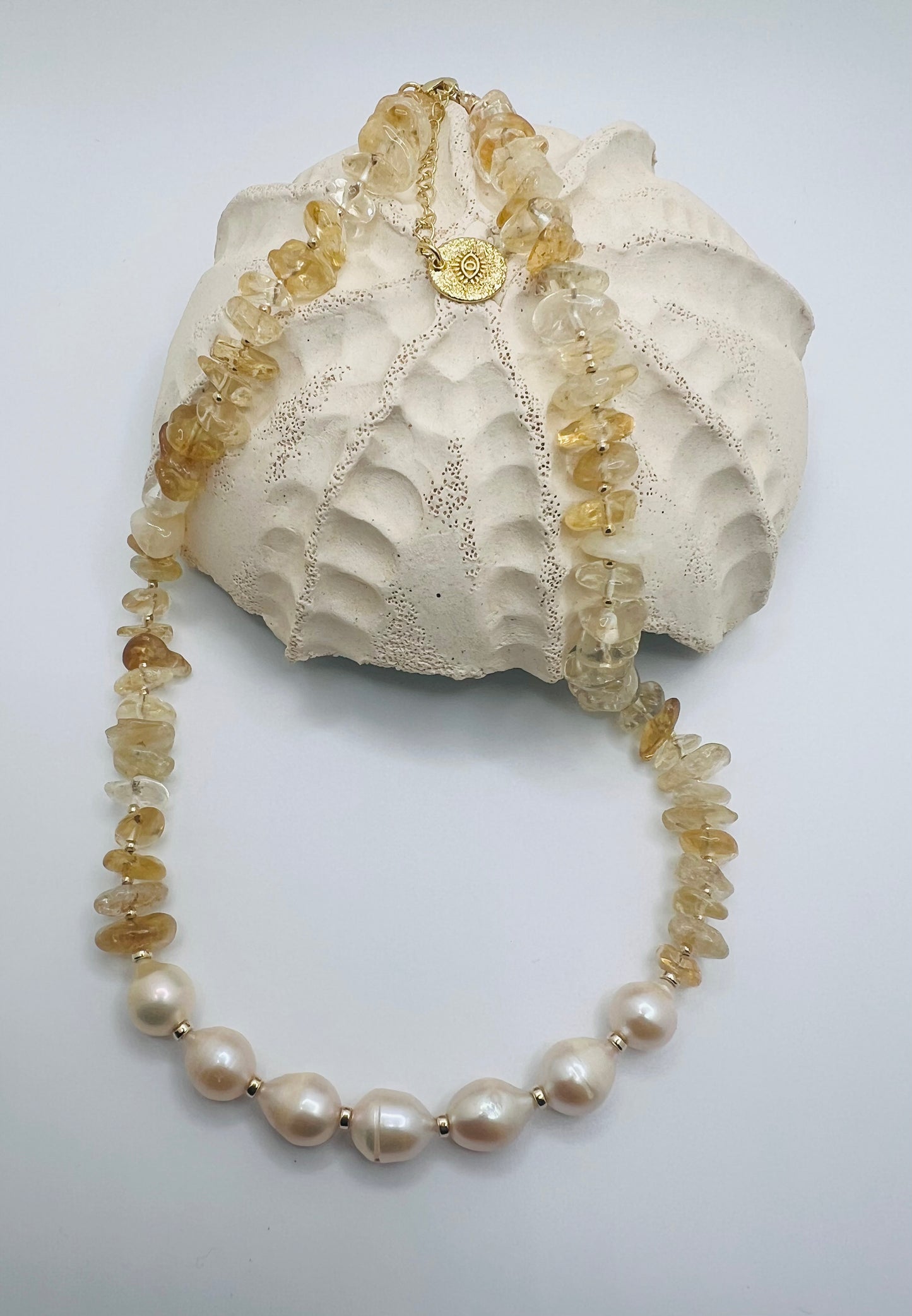 Freshwater Citrine Goddess Necklace