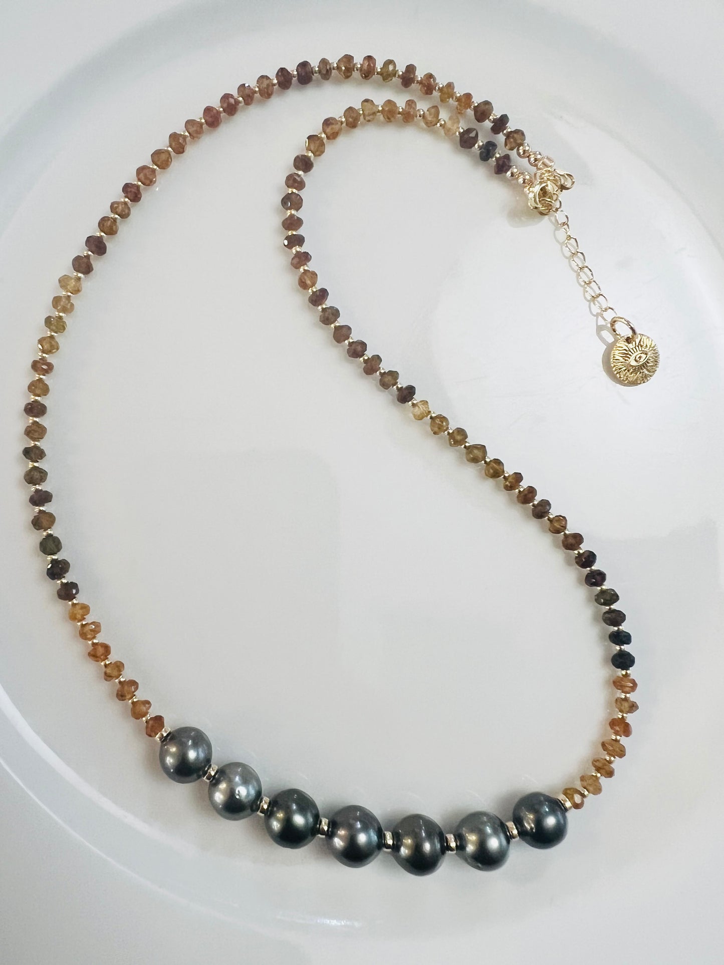 Hessonite Garnet Goddess Necklace