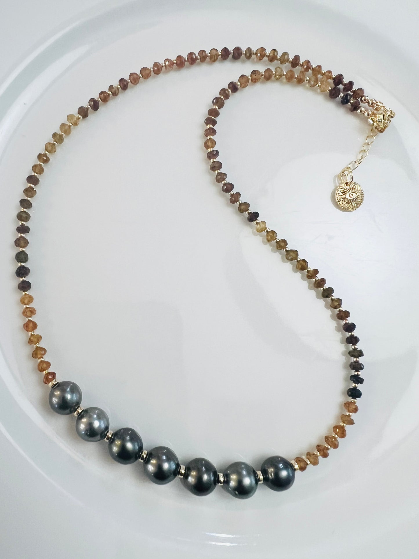 Hessonite Garnet Goddess Necklace