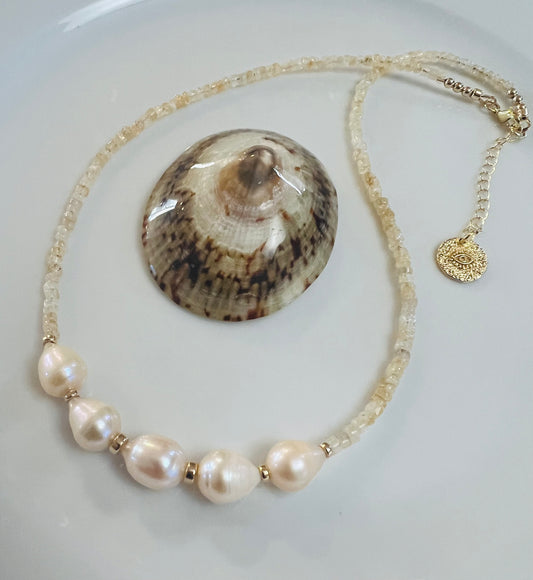 Freshwater Citrine Necklace