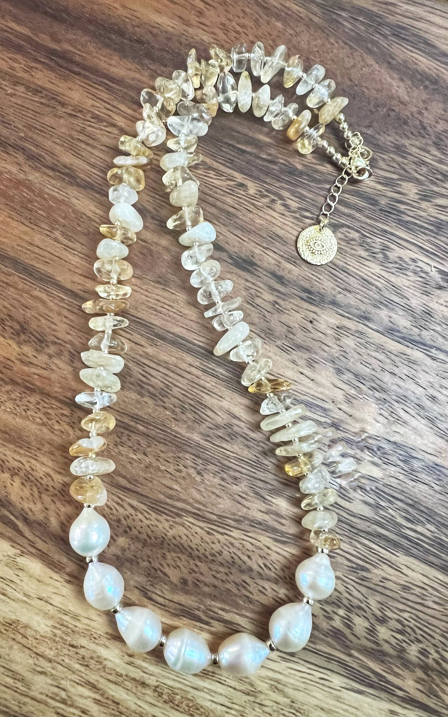 Freshwater Citrine Goddess Necklace