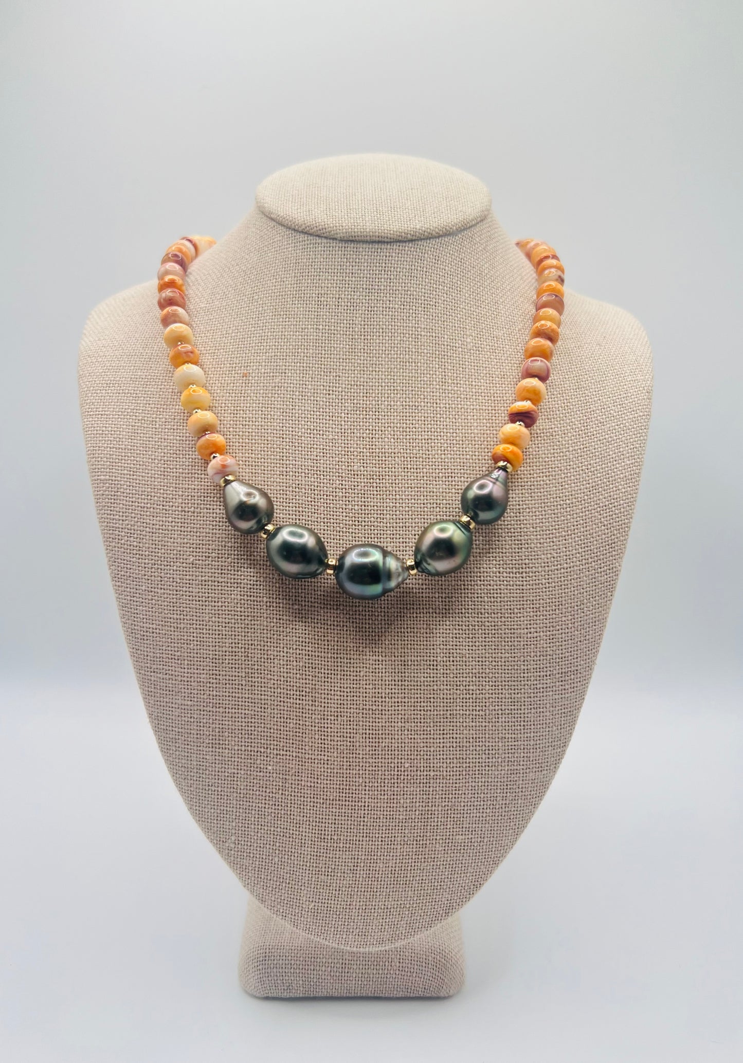 Spiny Oyster & Tahitian Pearl Necklace
