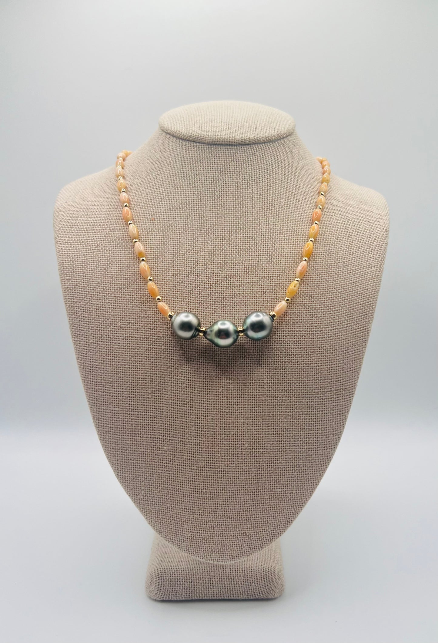 Tahitian & Coral  Necklace