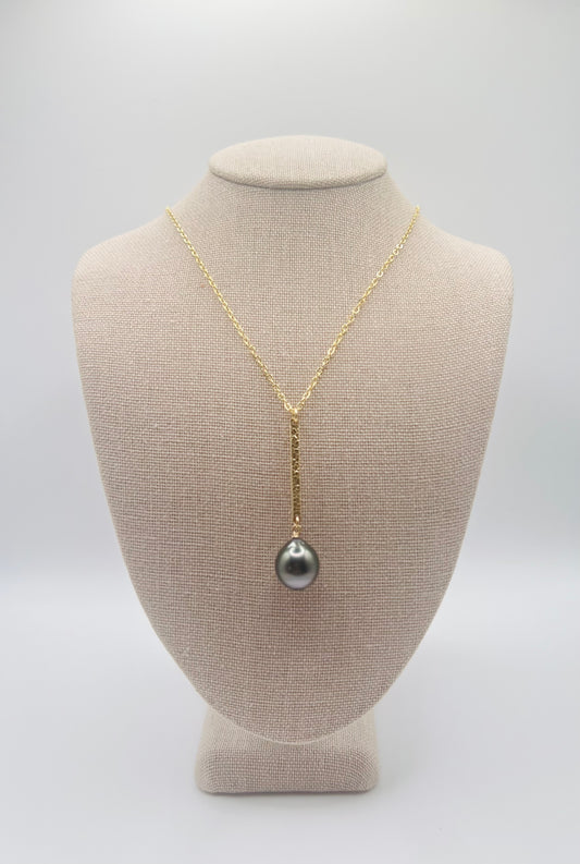 Tahitian Hammered Bar Necklace