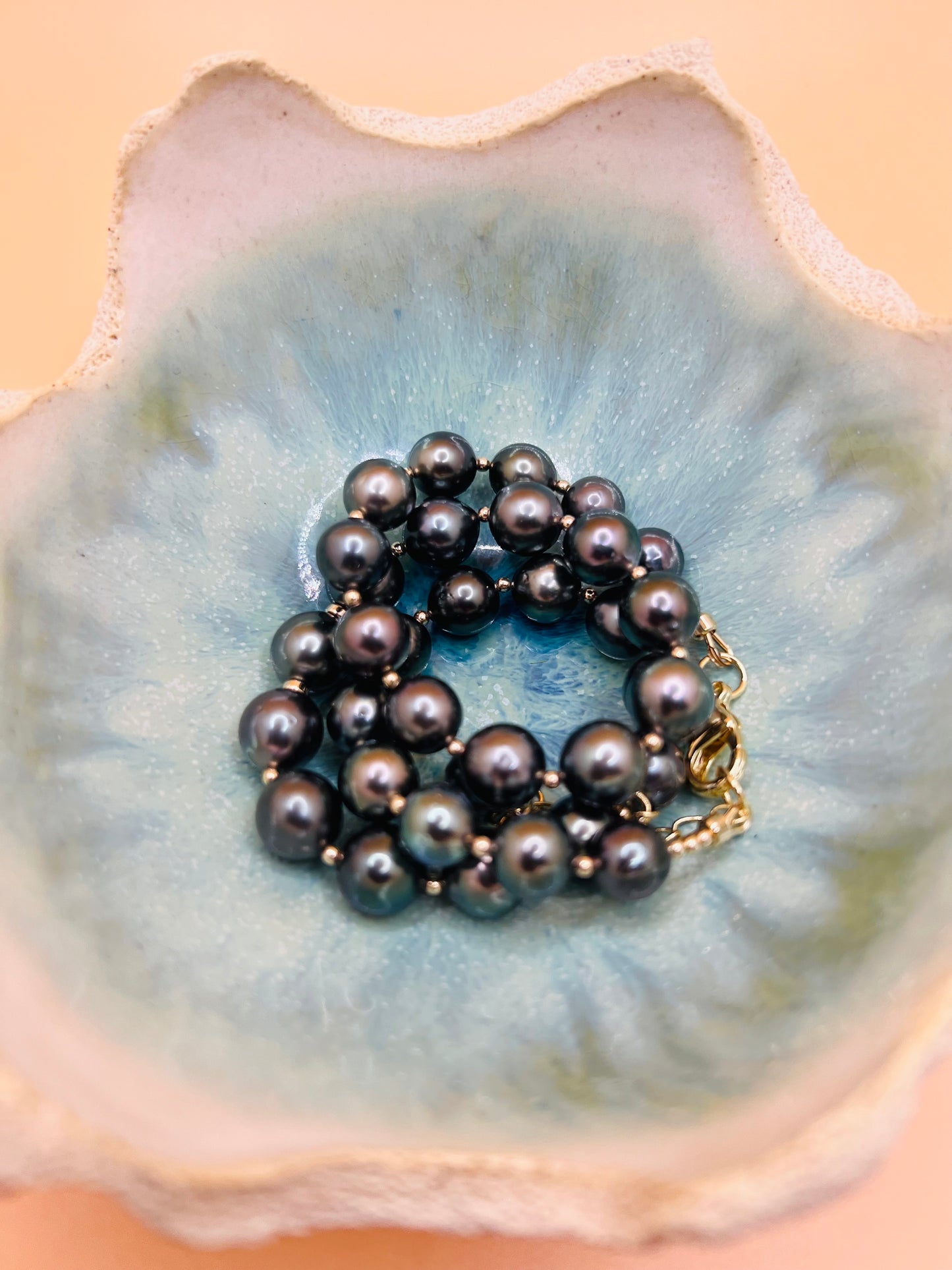 Jungle Green Tahitian Waterproof Necklace