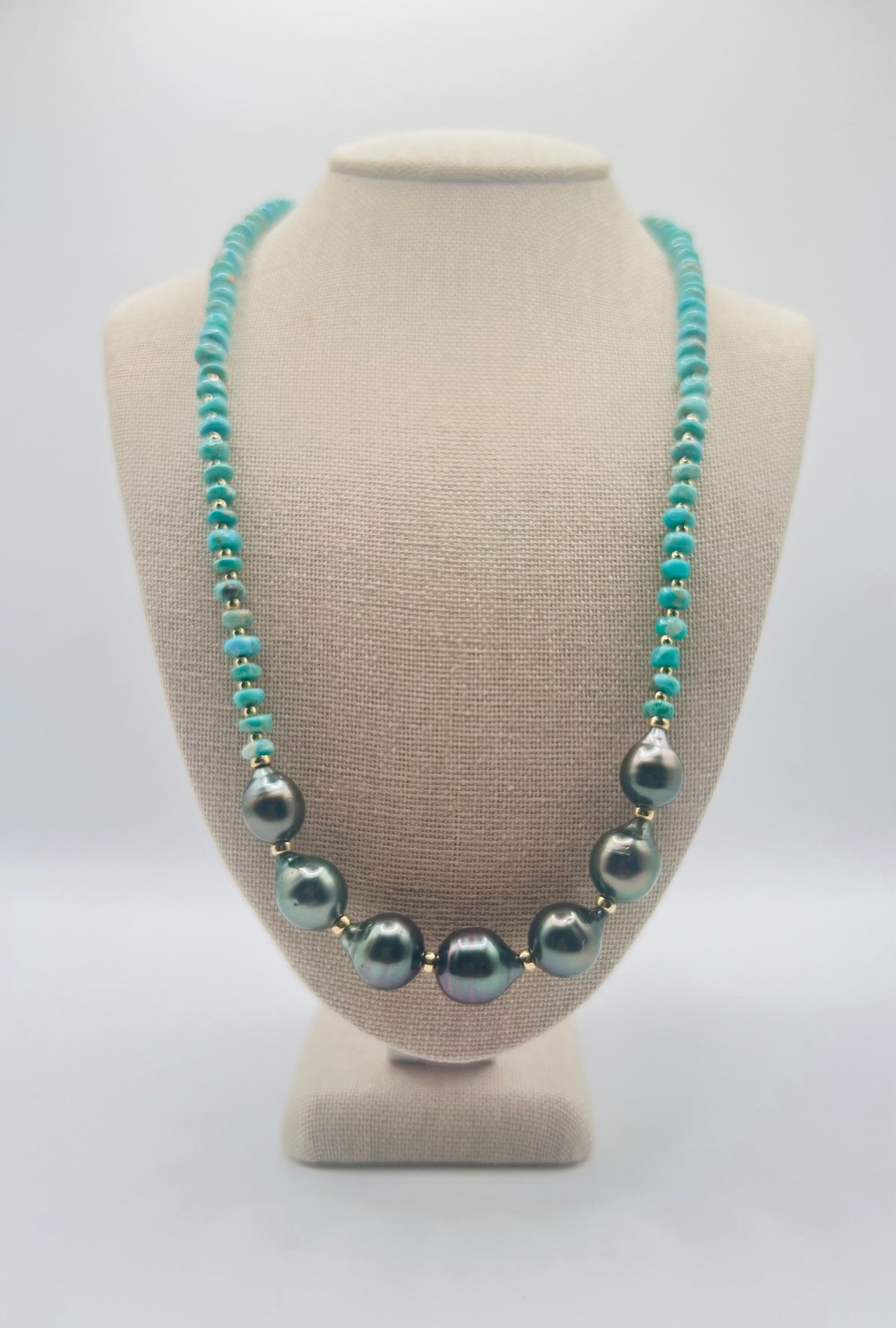 Turquoise & Tahitian Regal Necklace