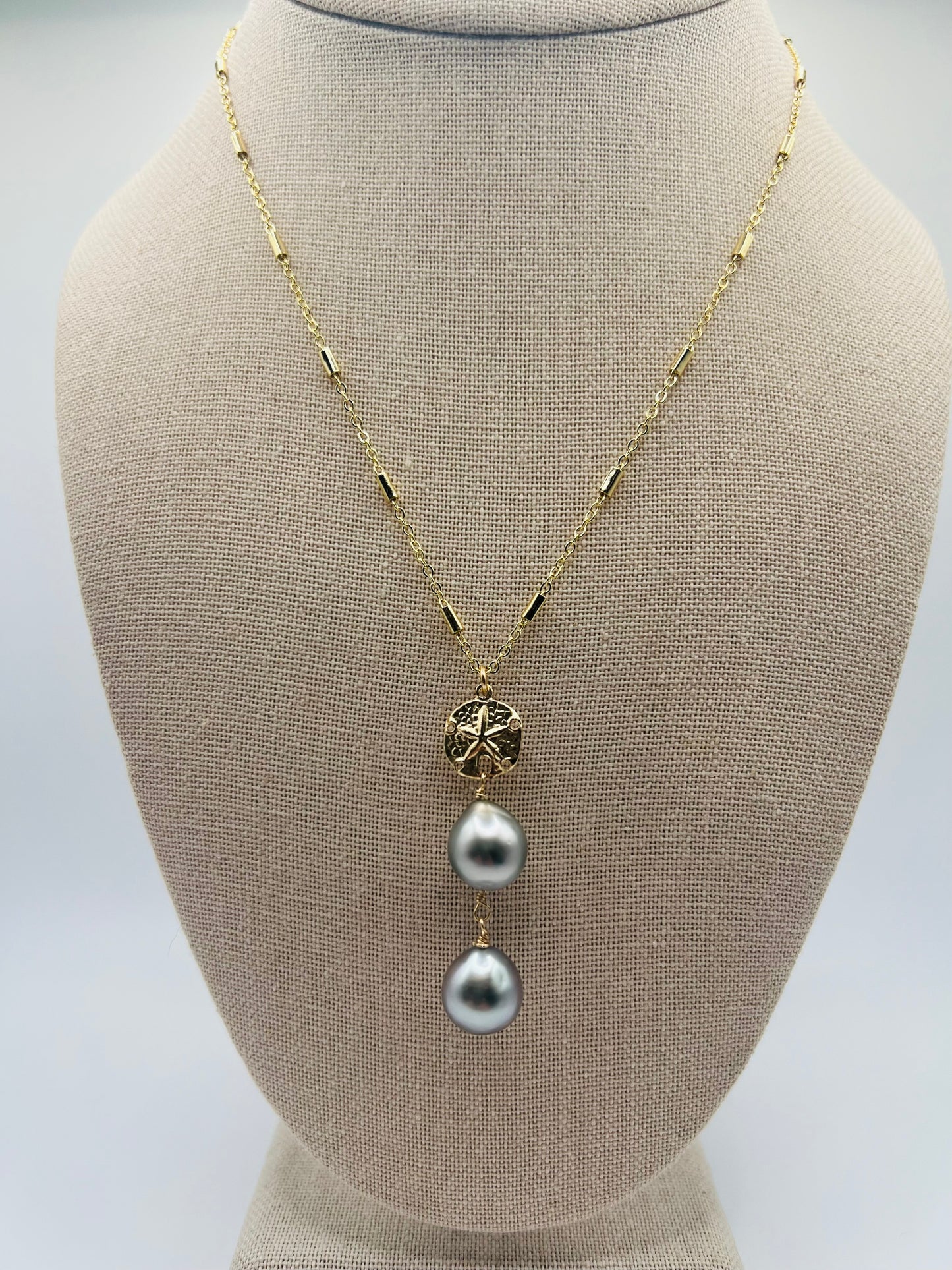 Sand Dollar Double Drop Necklace