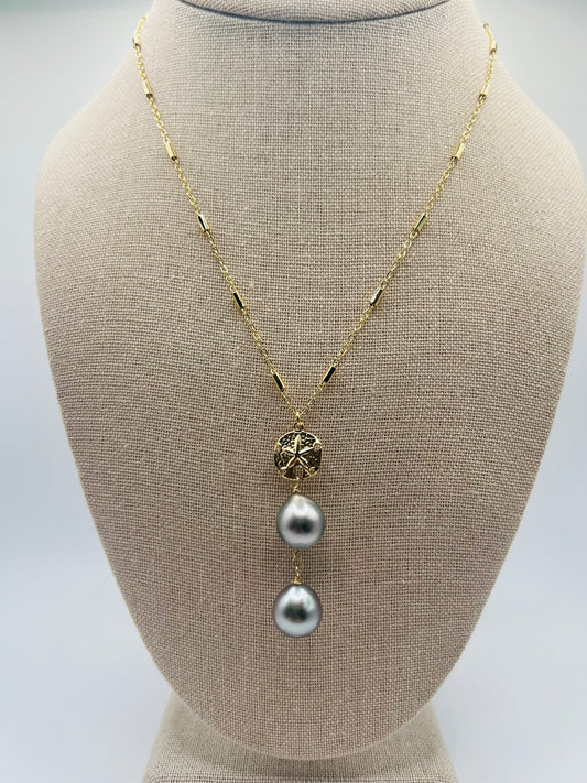 Sand Dollar Double Drop Necklace