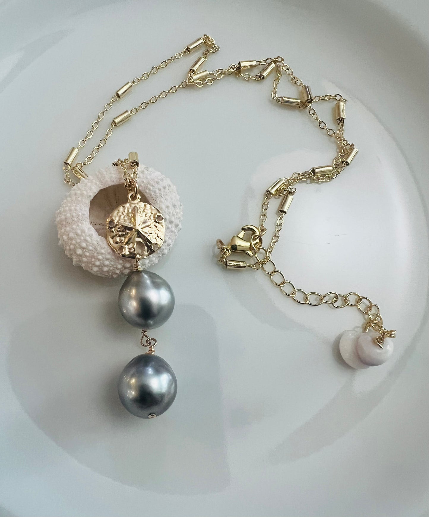 Sand Dollar Double Drop Necklace