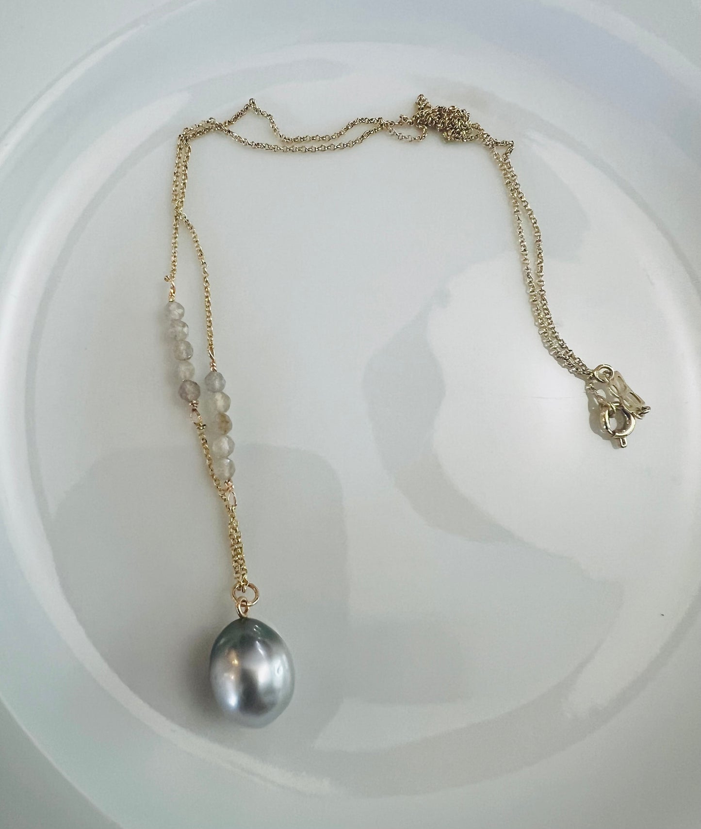 Tahitian & Labradorite Pendant Necklace