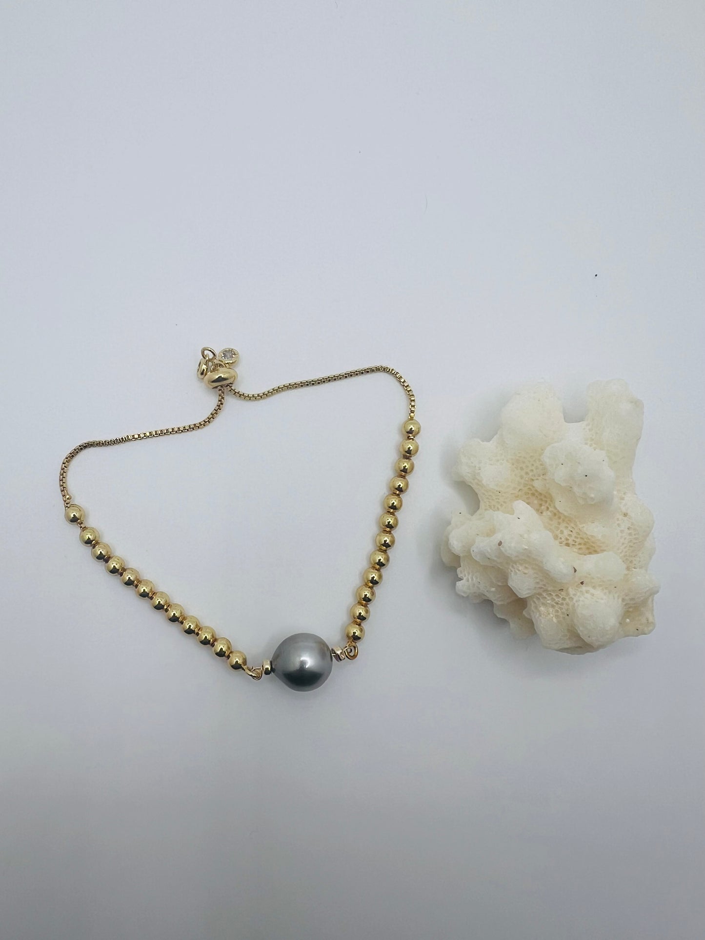 Tahitian Beaded Chain Bracelet