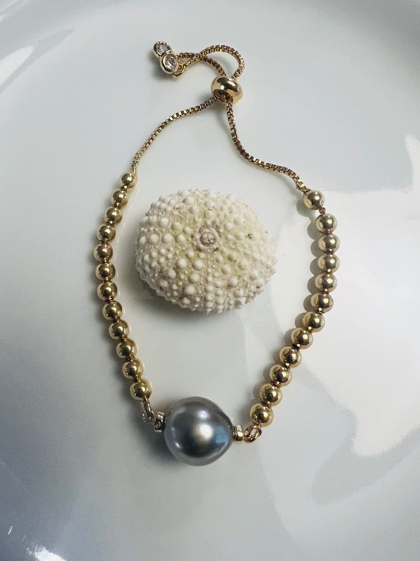 Tahitian Beaded Chain Bracelet