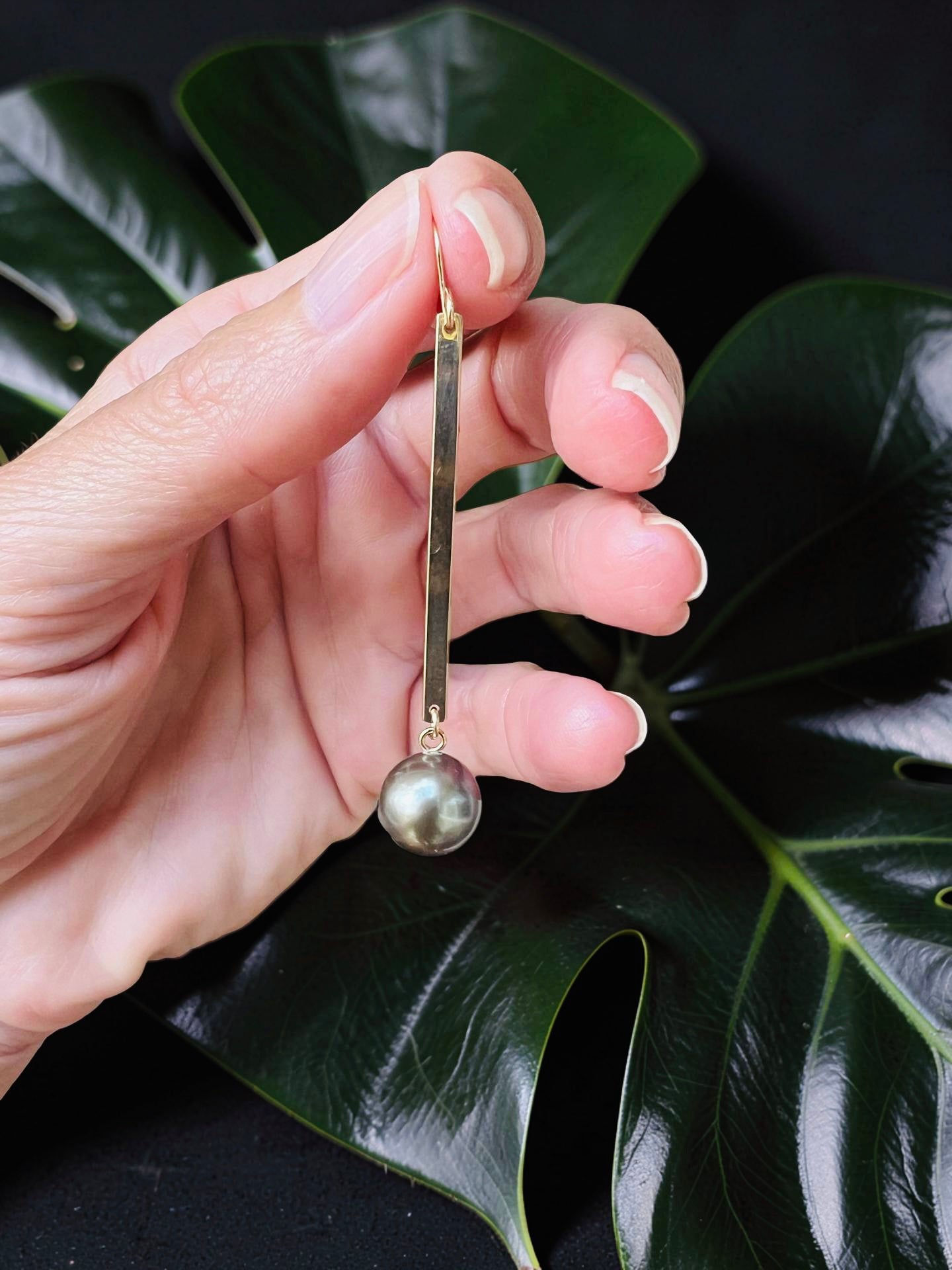 Tahitian Long Bar Earrings