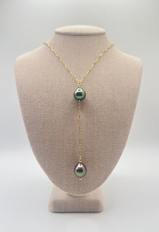 Tahitian Double Drop Necklace