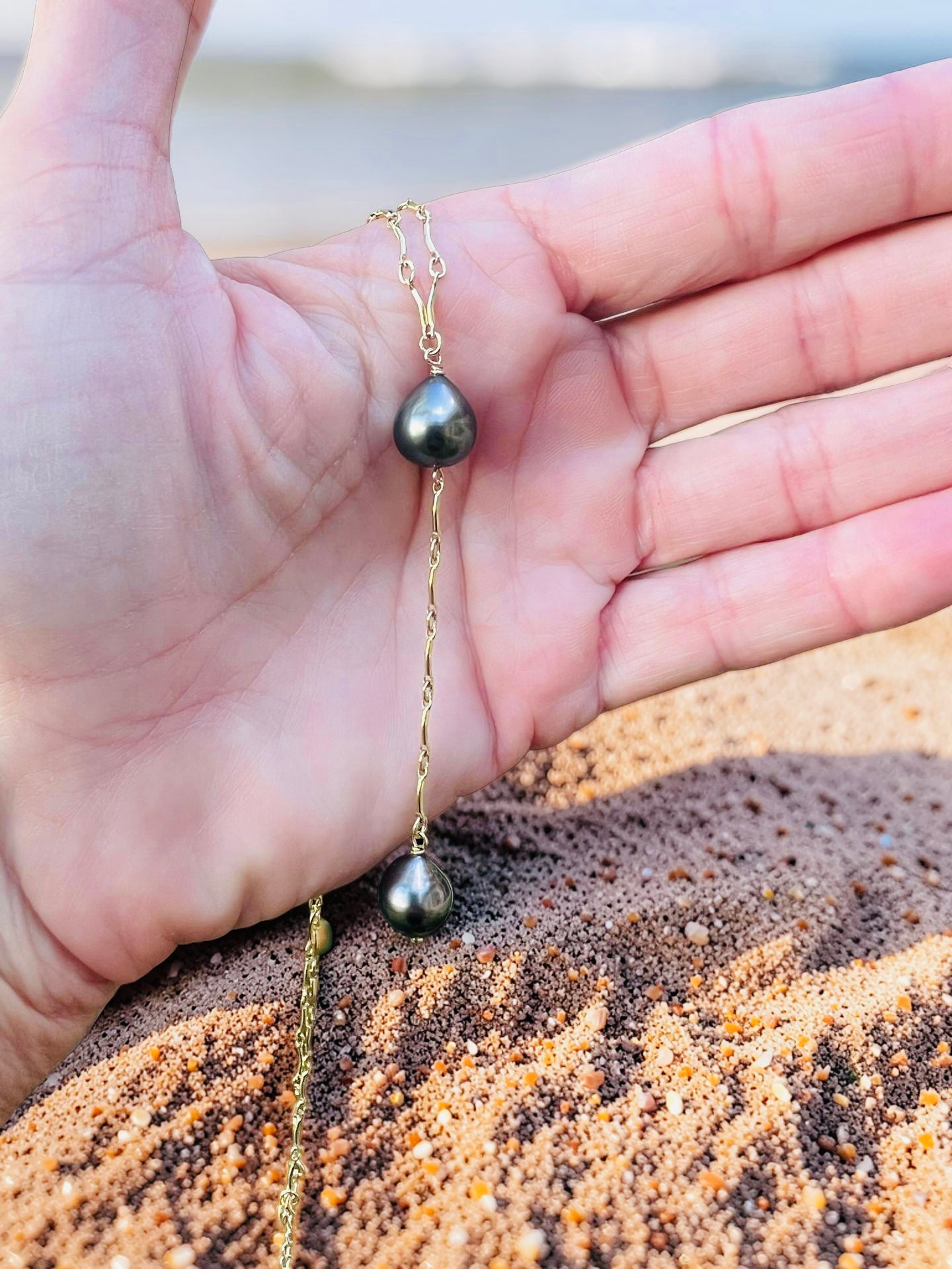 Tahitian Double Drop Necklace