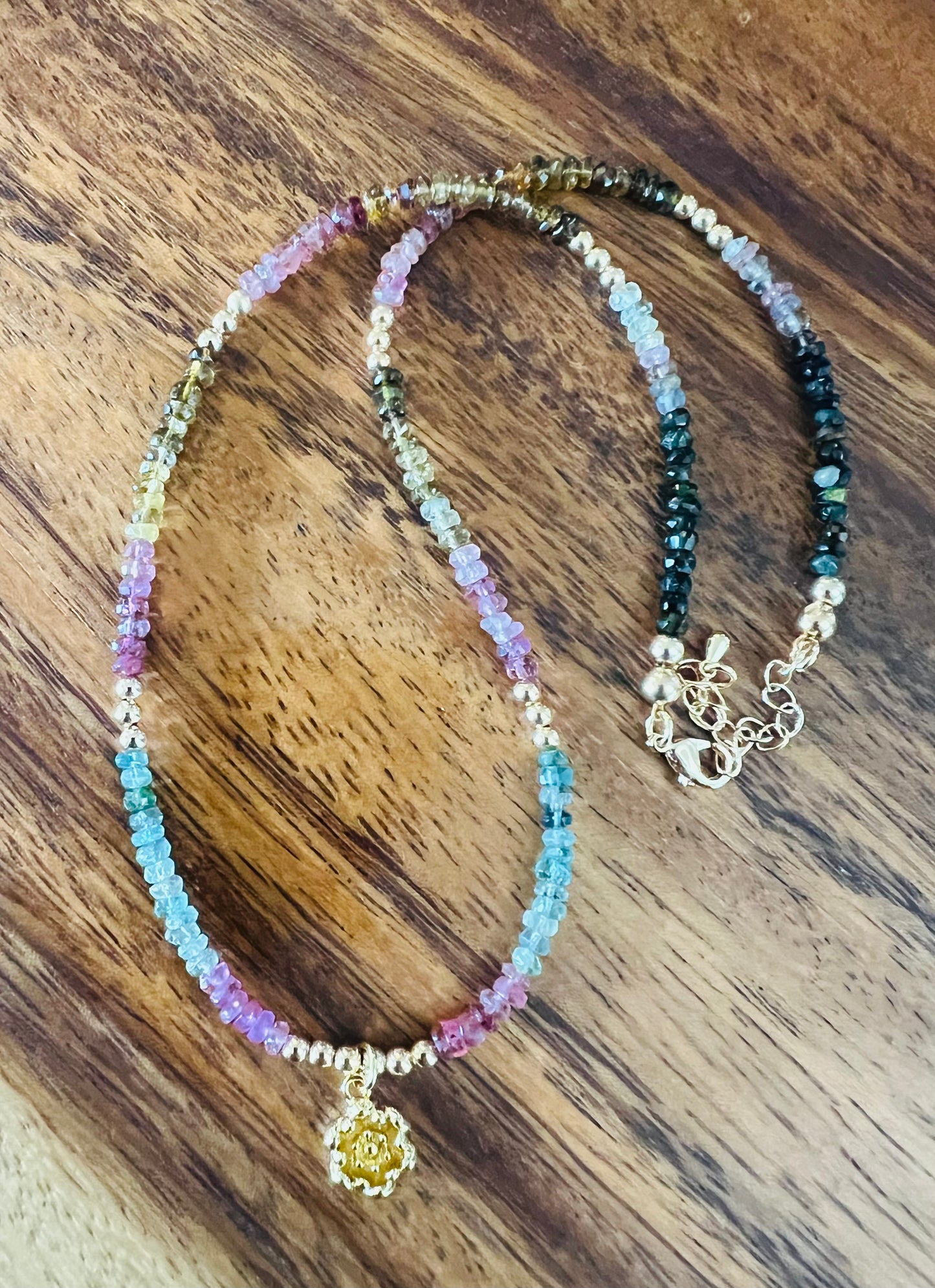 Watermelon Tourmaline Choker Necklace