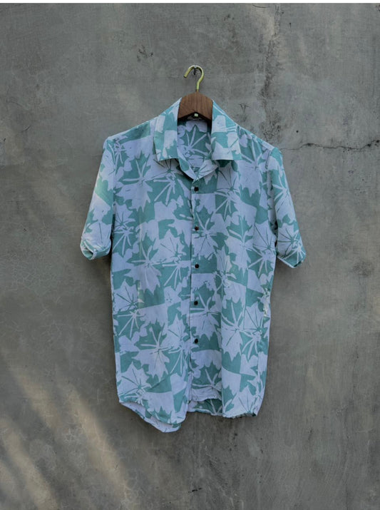 Kane Mint Leaves Aloha Shirt