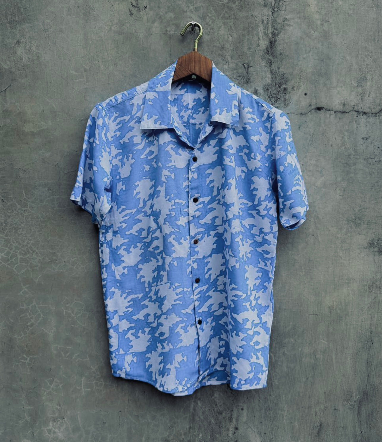 Kane Blue Wave Aloha Shirt