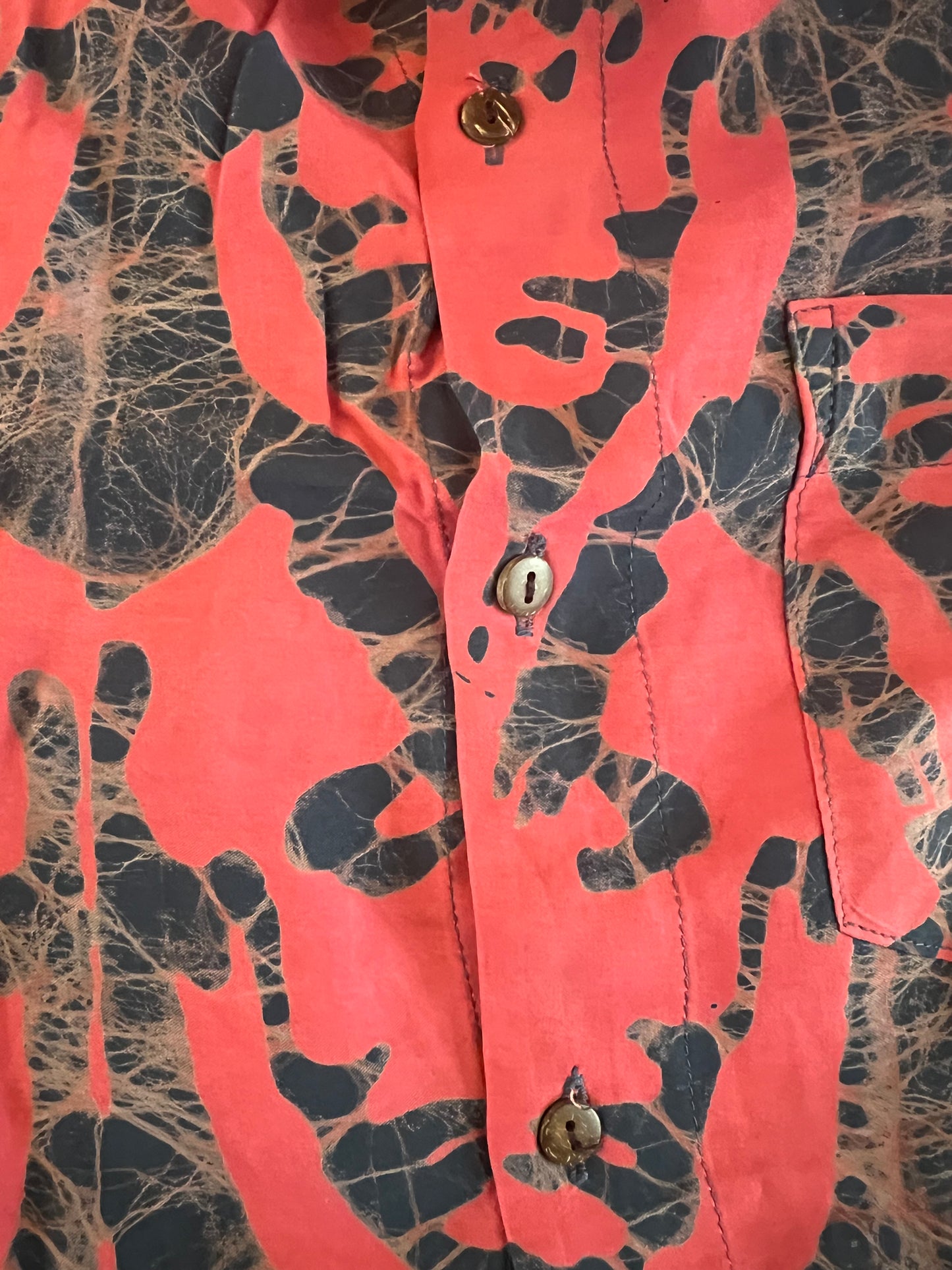 Kane Red Print Aloha Shirt