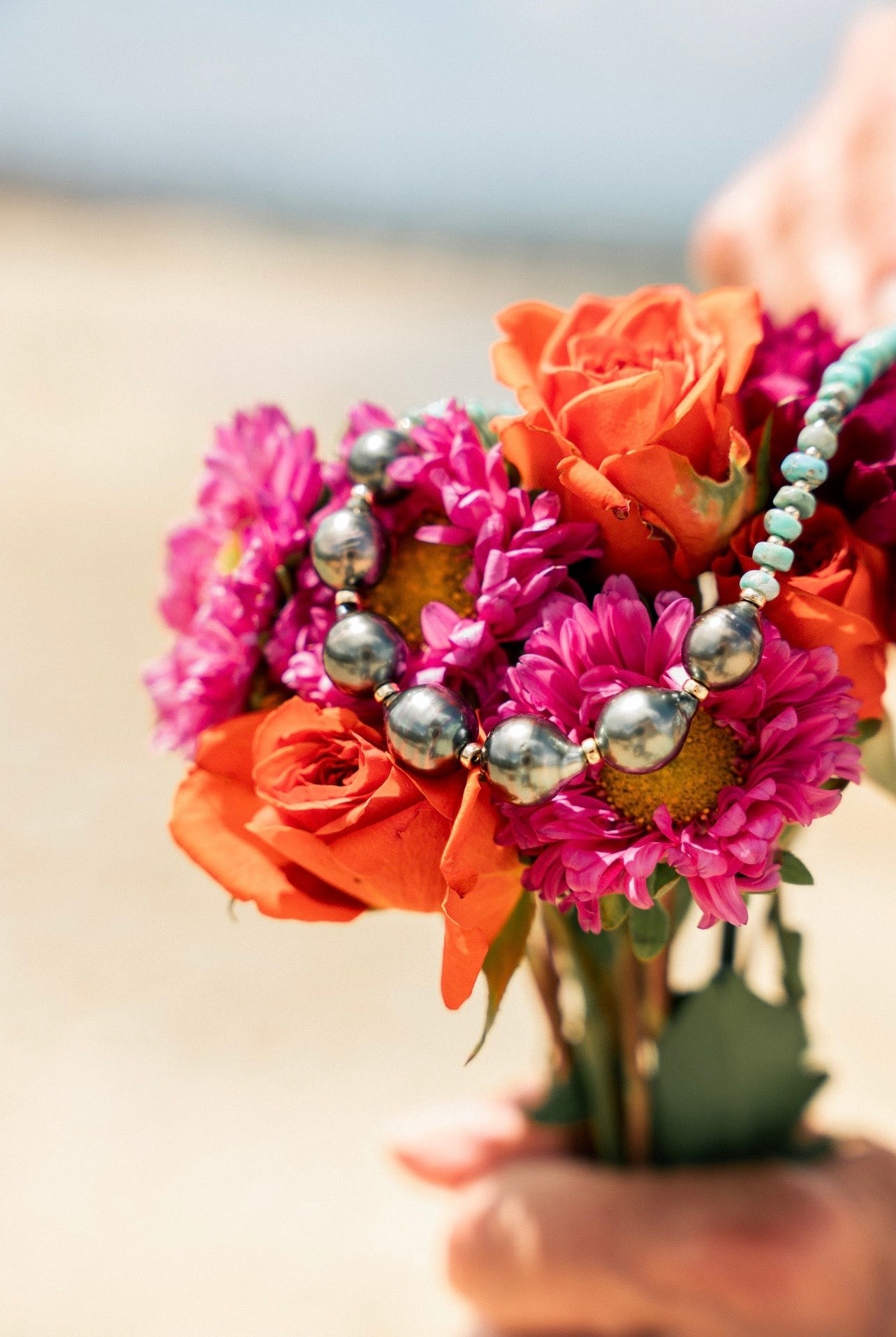 Turquoise & Tahitian Regal Necklace