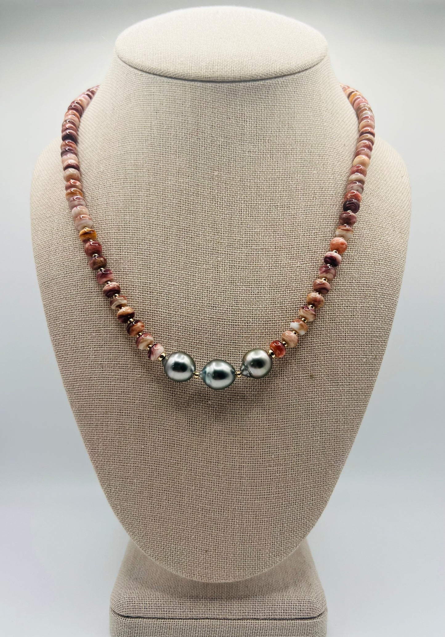 Spiny Oyster Shell  & Tahitian Necklace