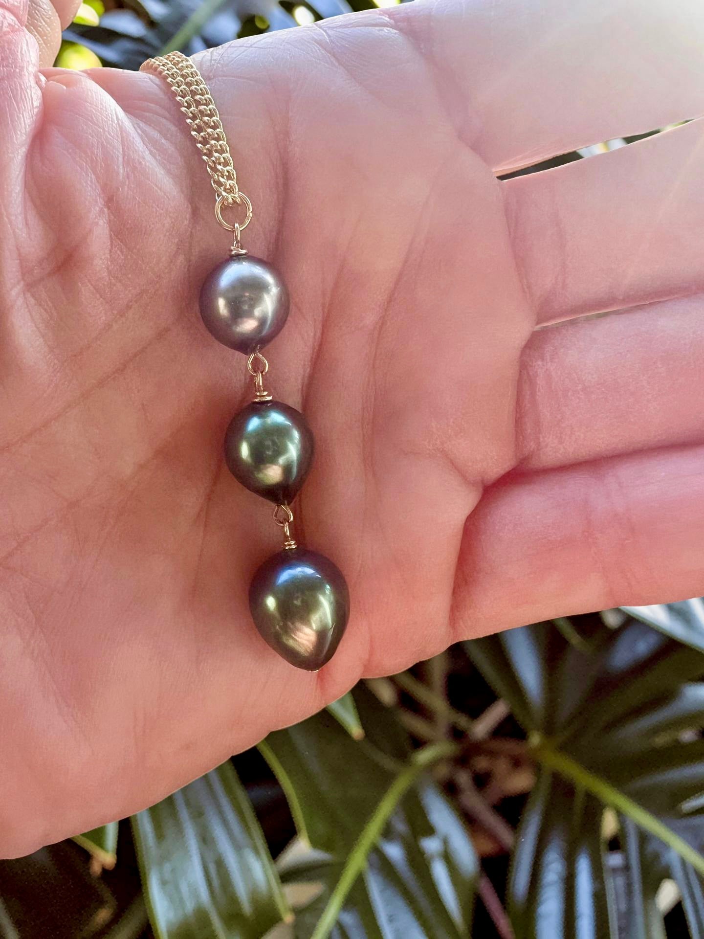 Tahitian Triple Drip Necklace