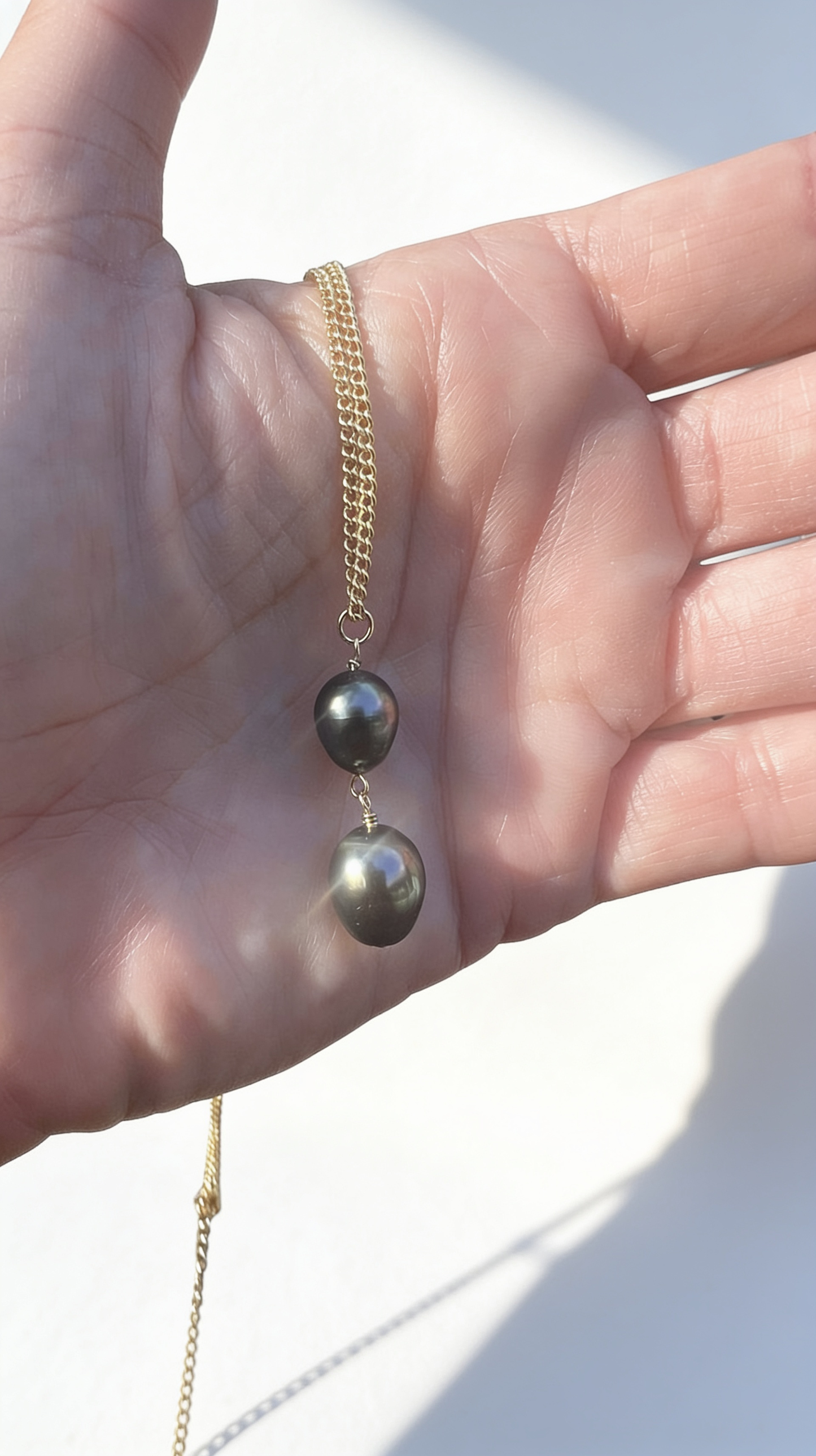 Tahitian Double Drip Necklace