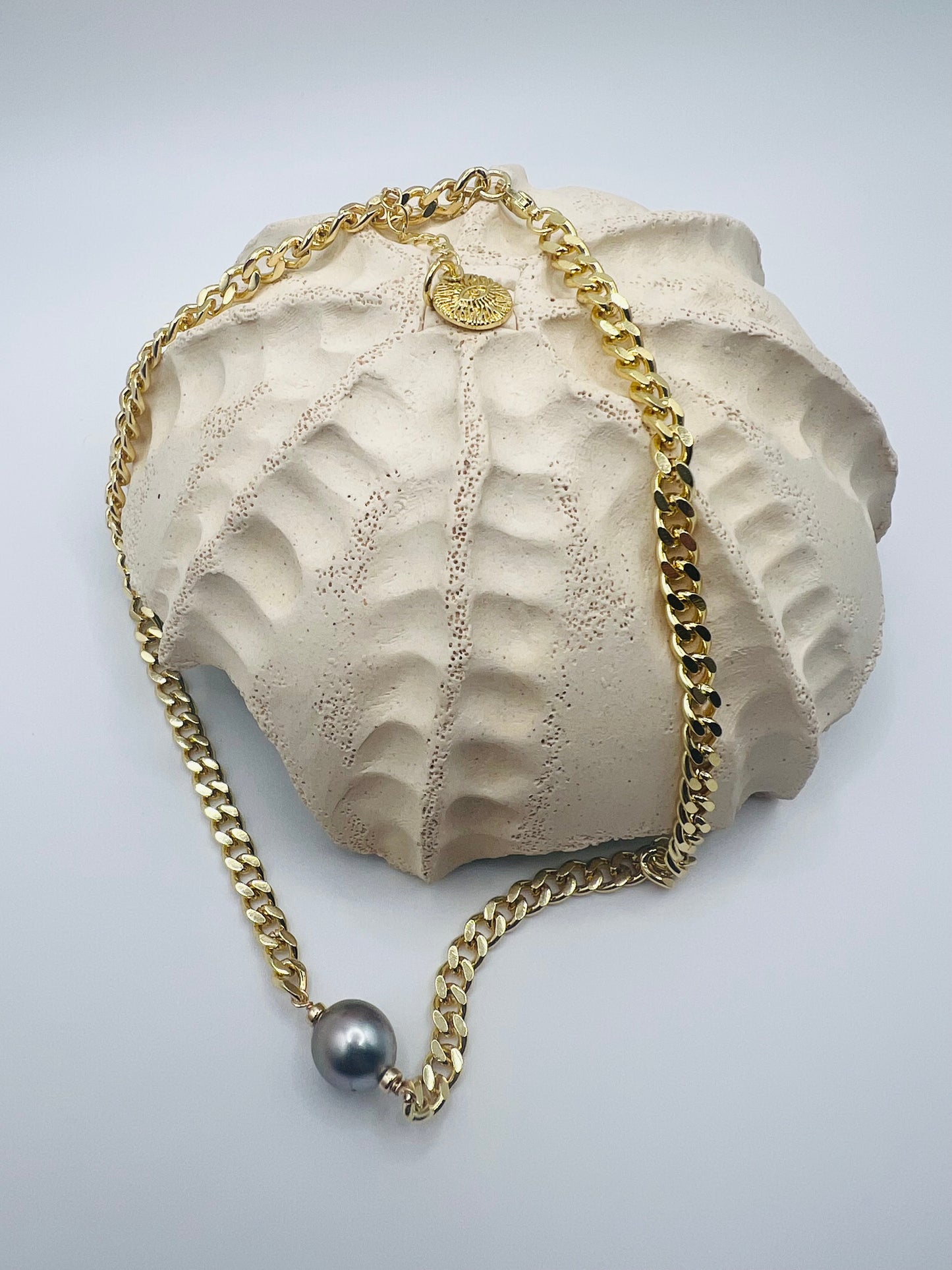 Cuban Tahitian Choker 10mm Silver