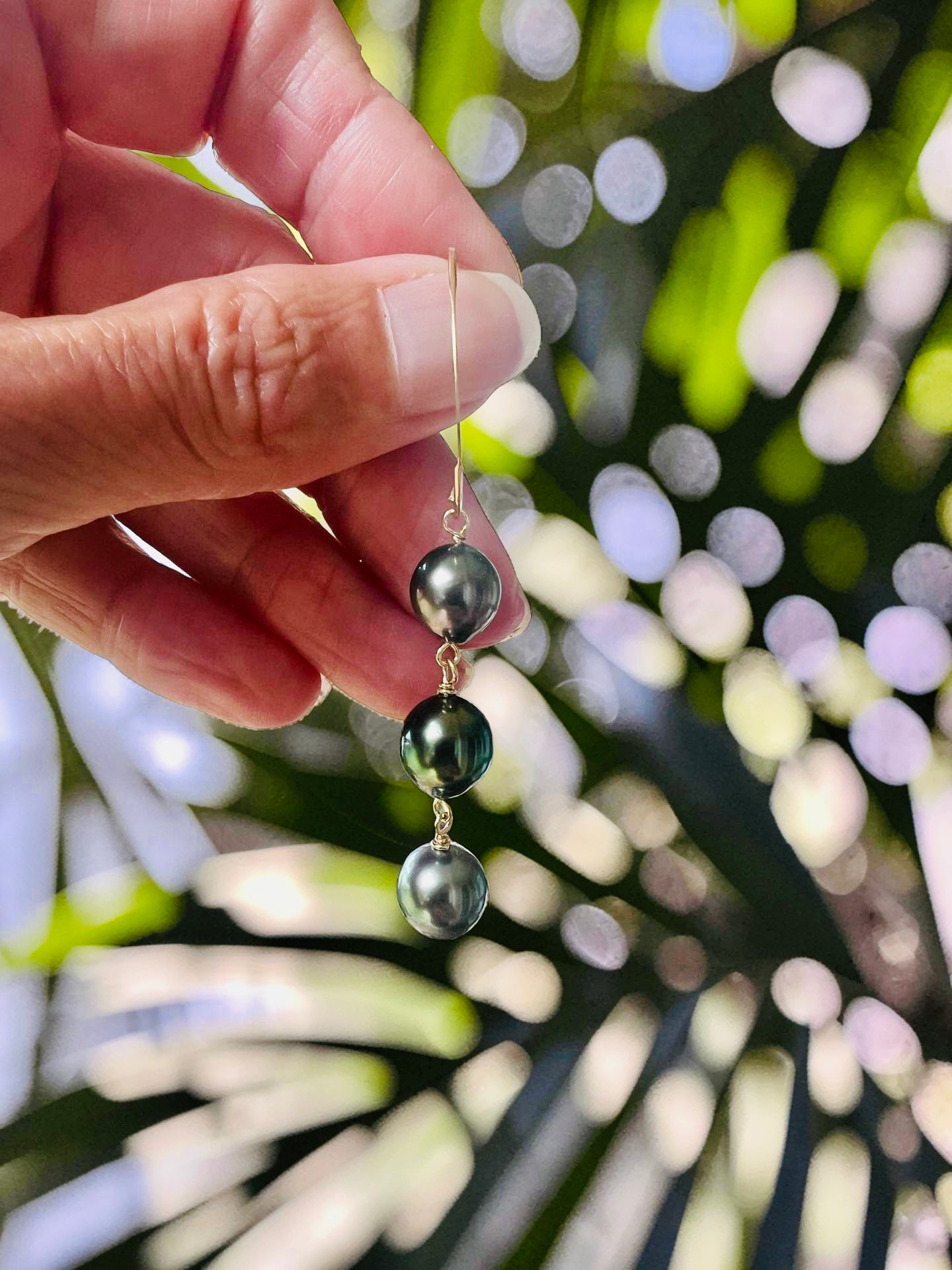 Tahitian Triple Drip Earrings