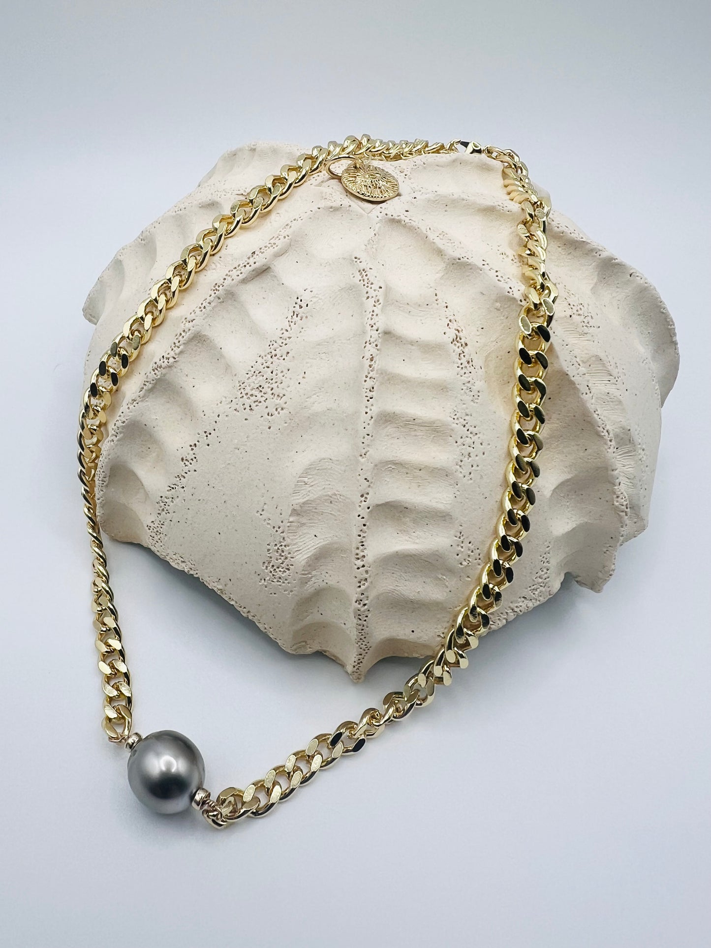 Cuban Tahitian Choker 11mm Silver