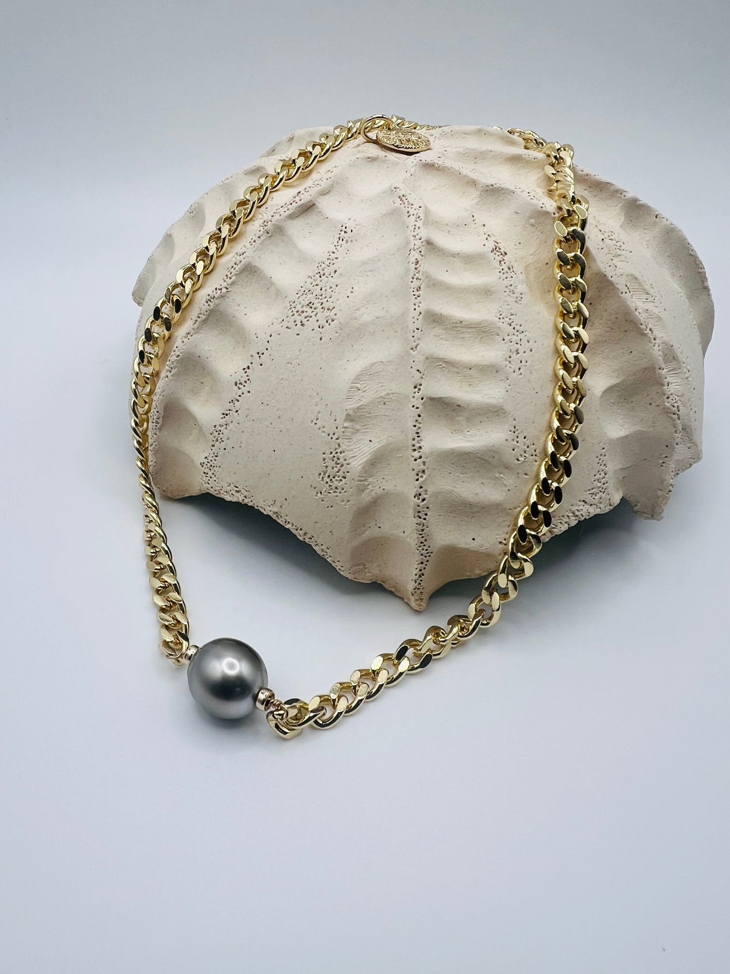 Cuban Tahitian Choker 11mm Silver