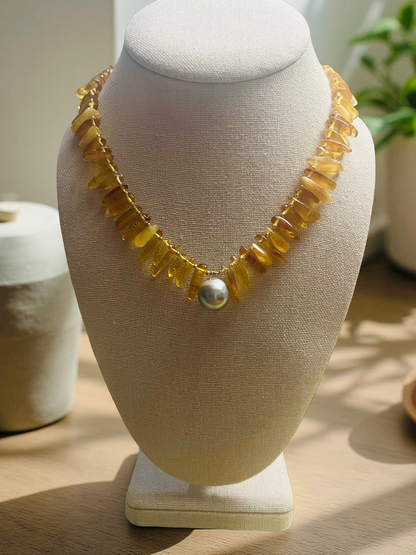 Amber Tahitian Necklace