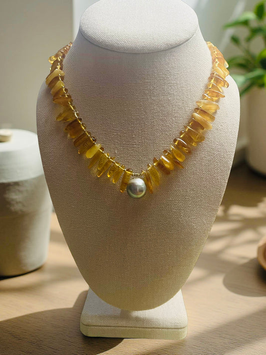 Amber Tahitian Necklace