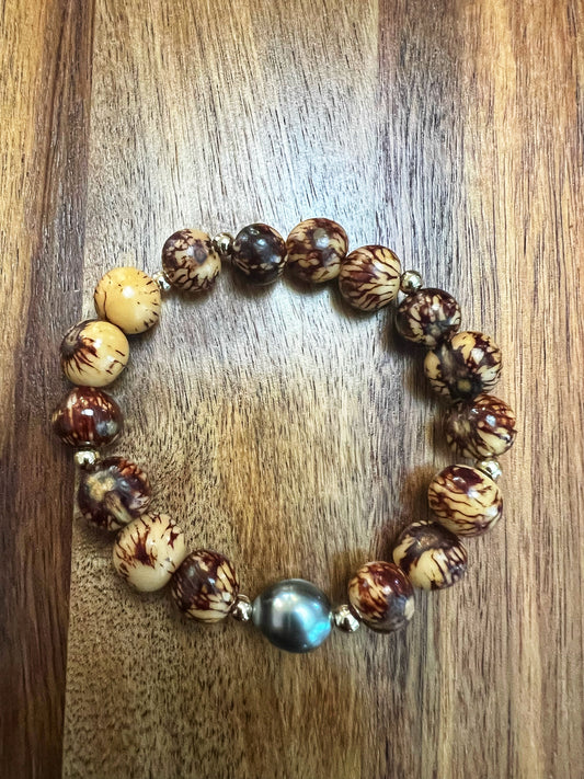 Tahitian Pearl Açaí Stretch Bracelet