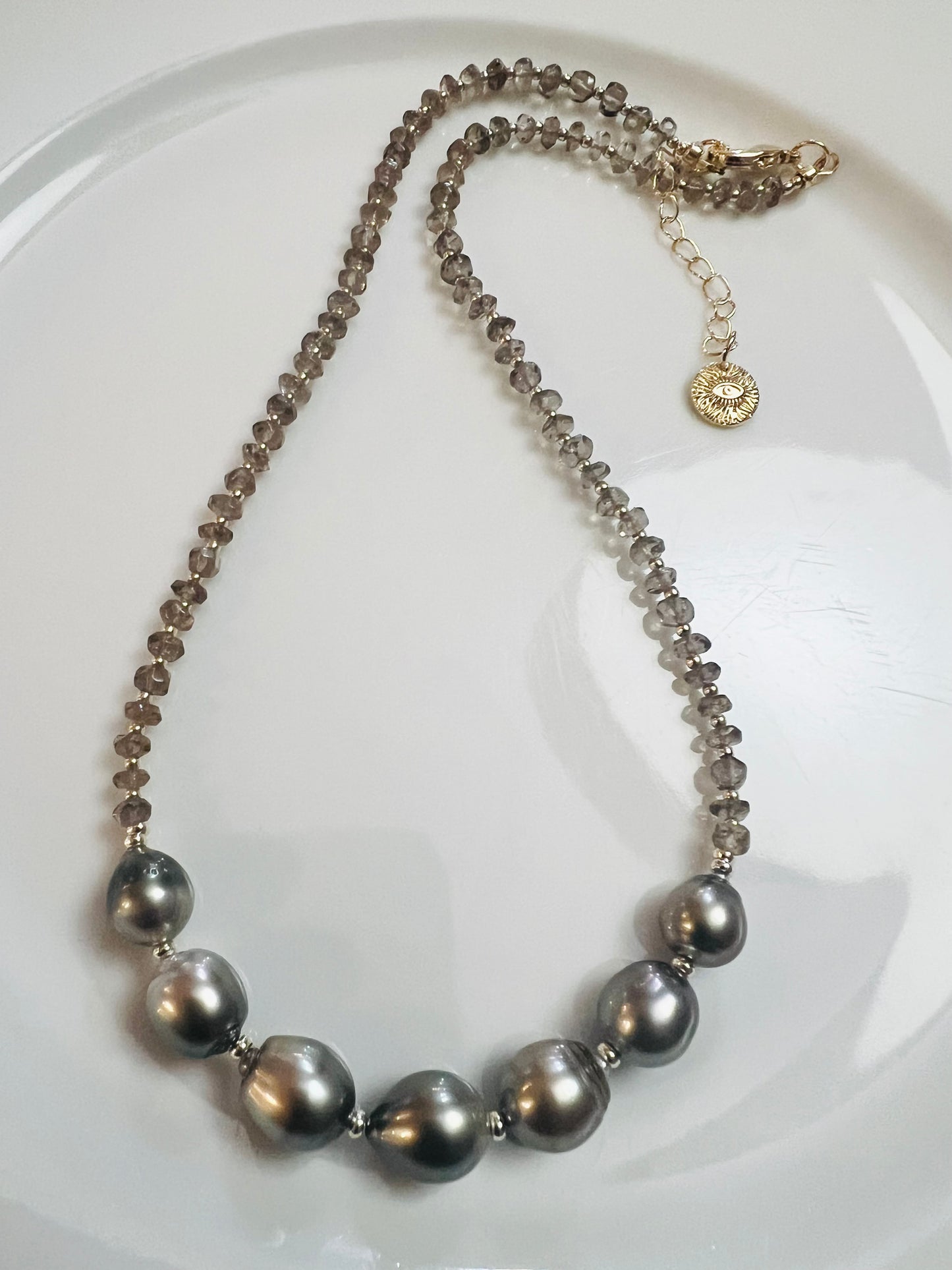 Smoky Quartz Tahitian Necklace