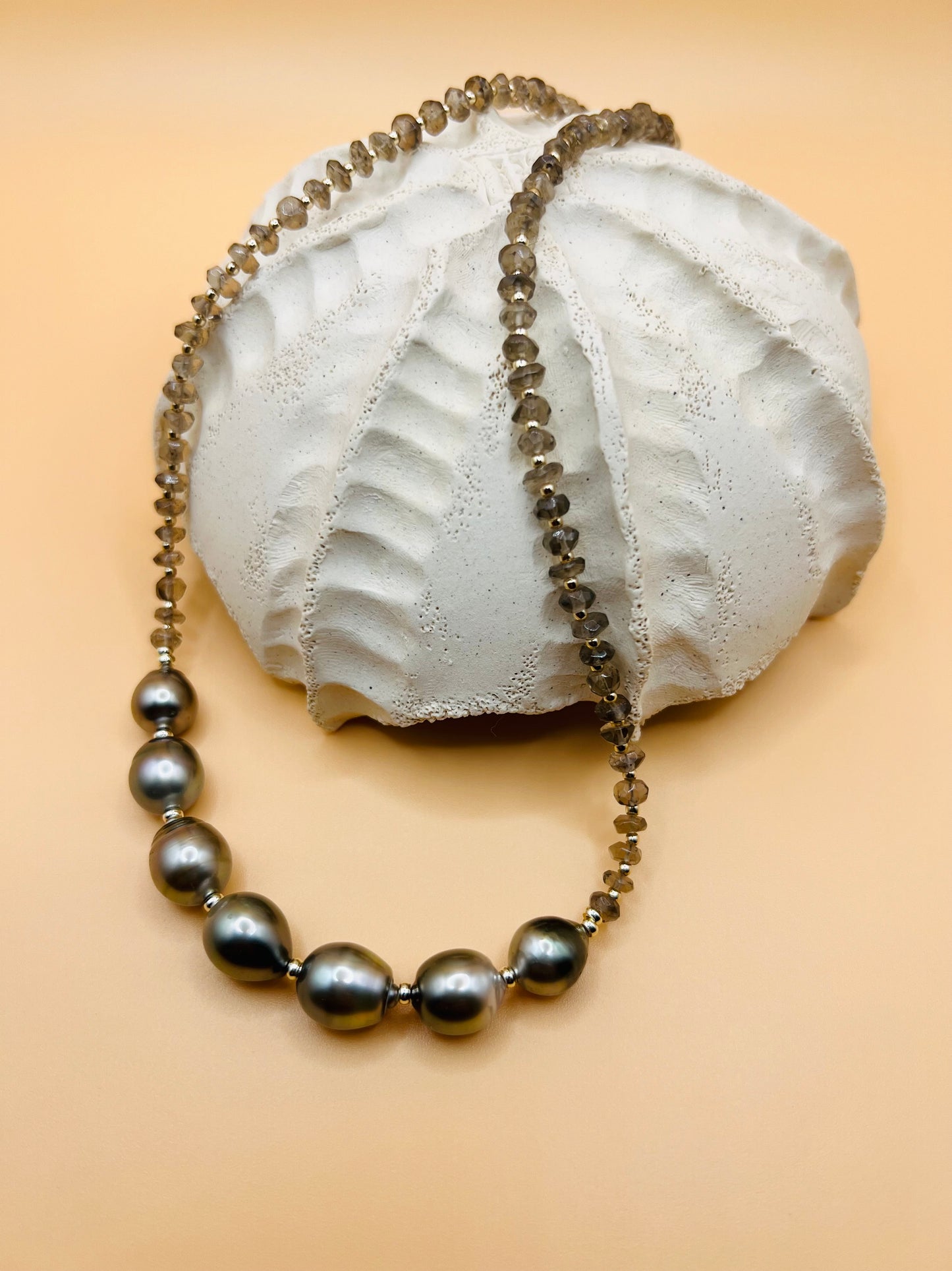 Smoky Quartz Tahitian Necklace