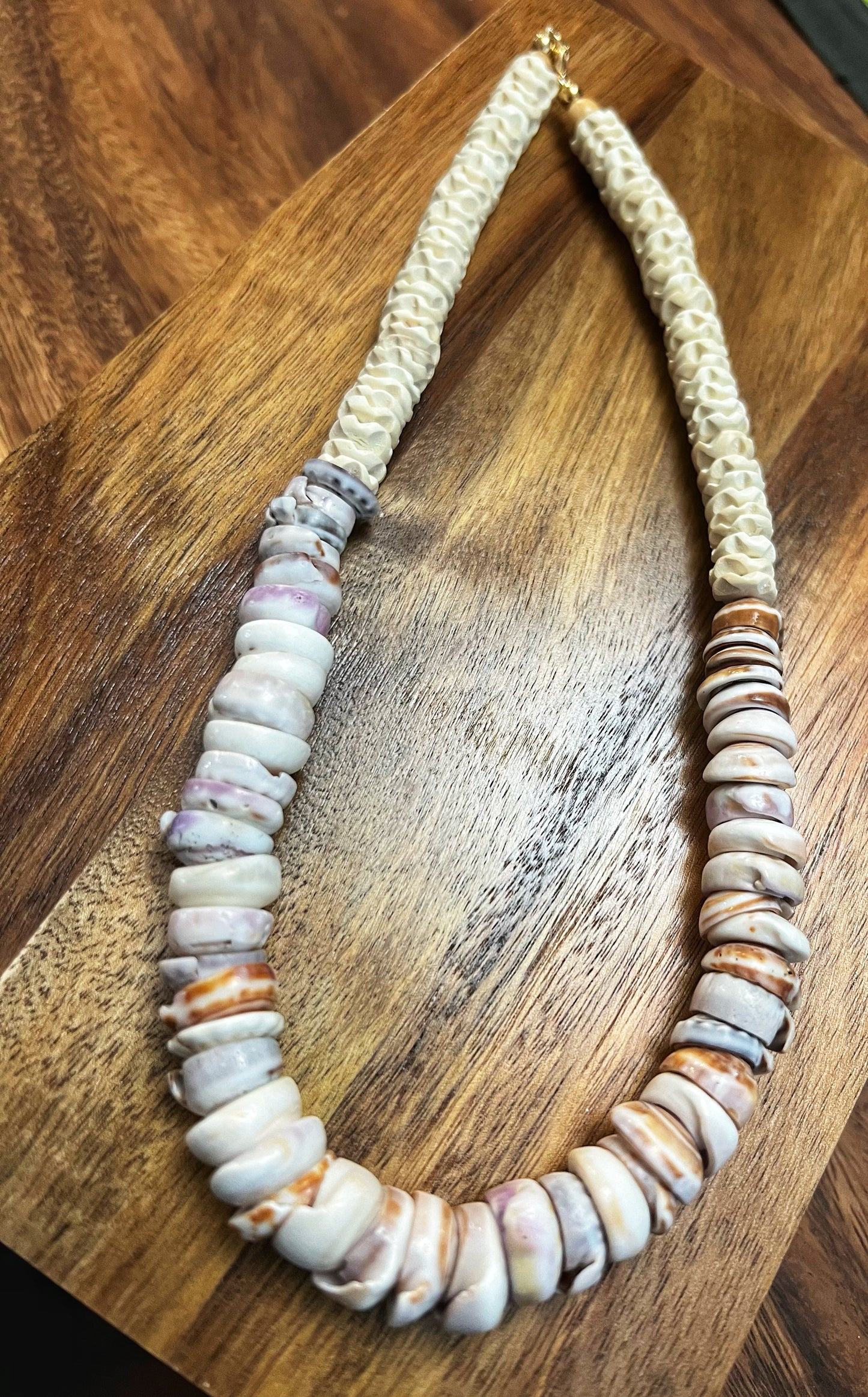 Puka Shell & Coconut Wood Necklace
