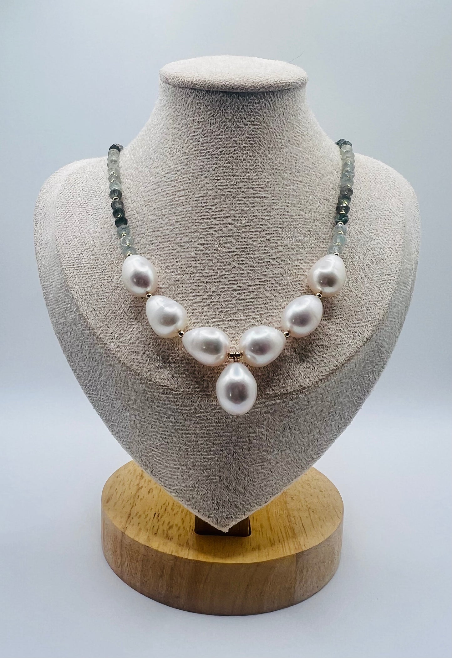 Aqua Dreamy Goddess Necklace - Freshwater