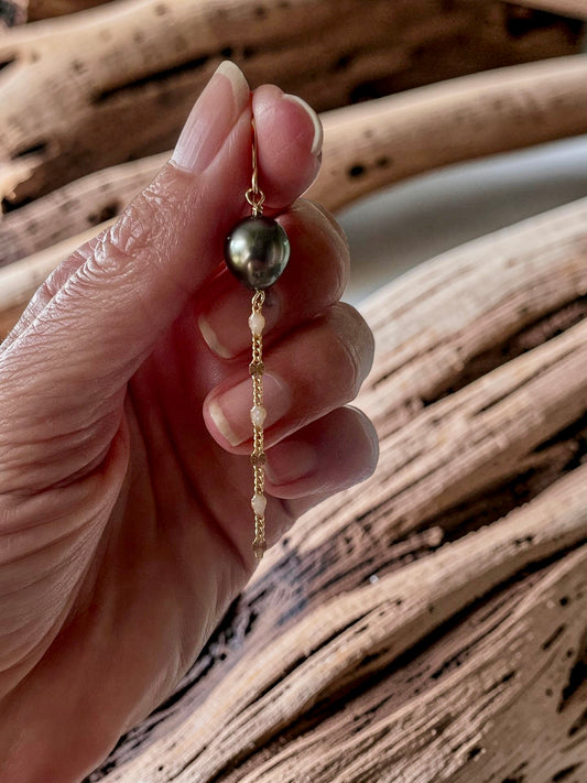Dreamy Tahitian Chain Earrings
