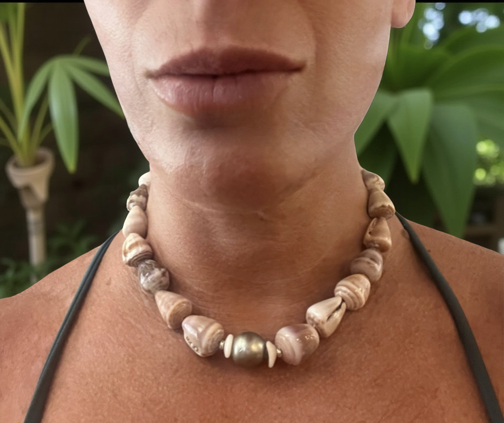 Autumn Pastel Cone Shell Necklace