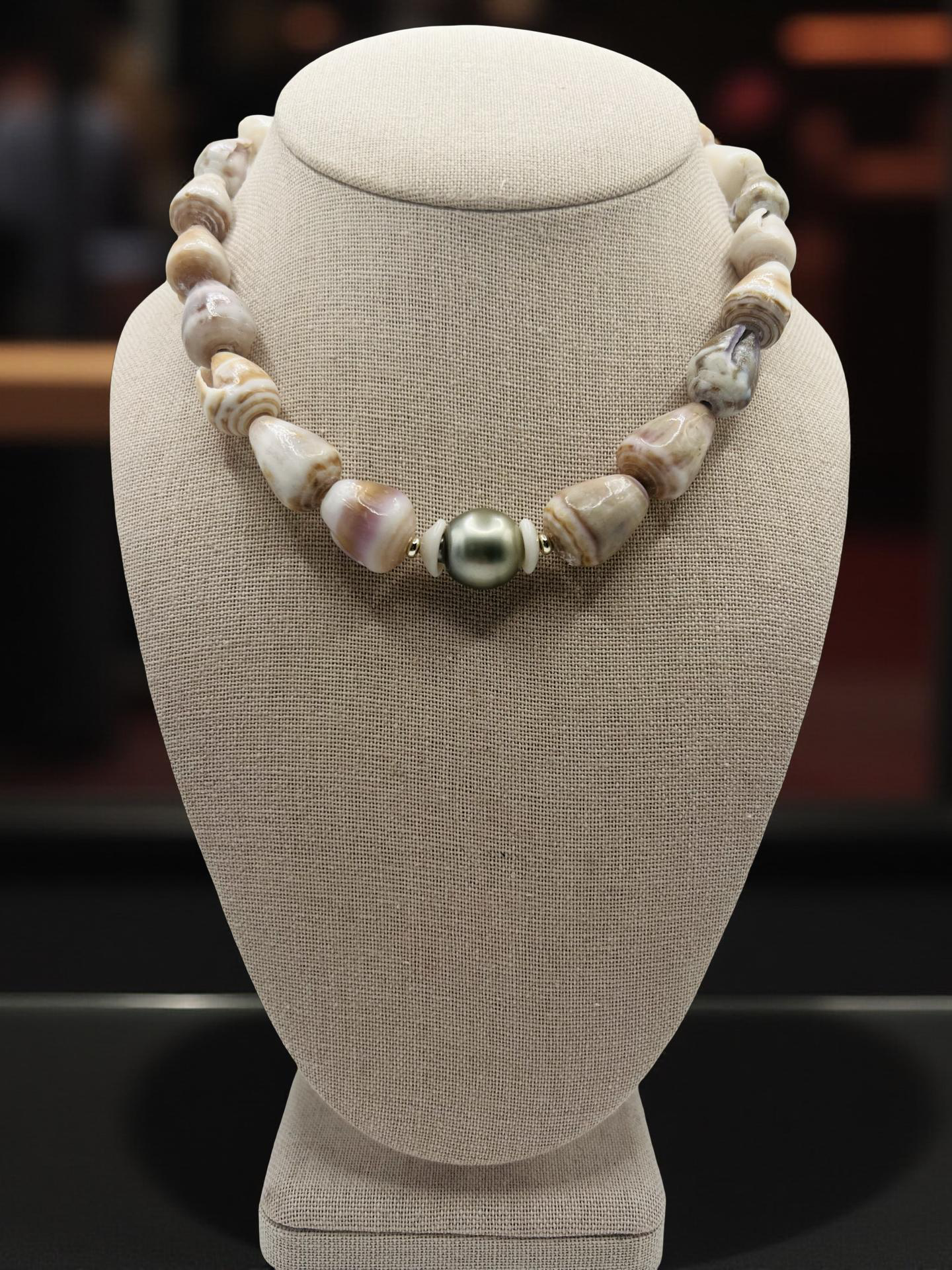 Autumn Pastel Cone Shell Necklace