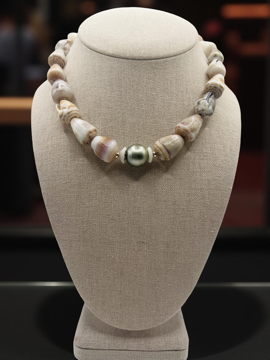 Autumn Pastel Cone Shell Necklace