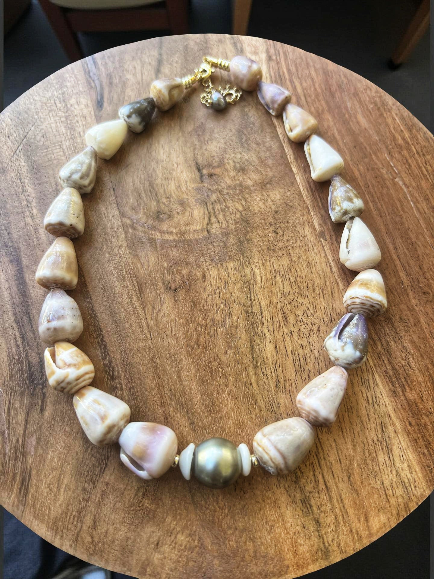 Autumn Pastel Cone Shell Necklace