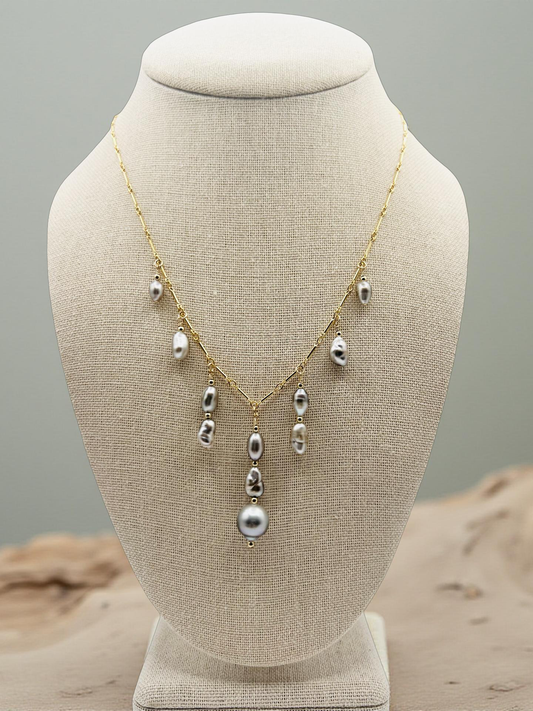 Tahitian Keshi Goddess Necklace