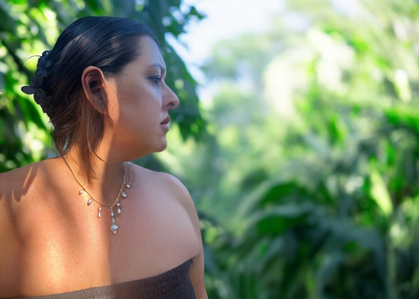 Tahitian Keshi Goddess Necklace
