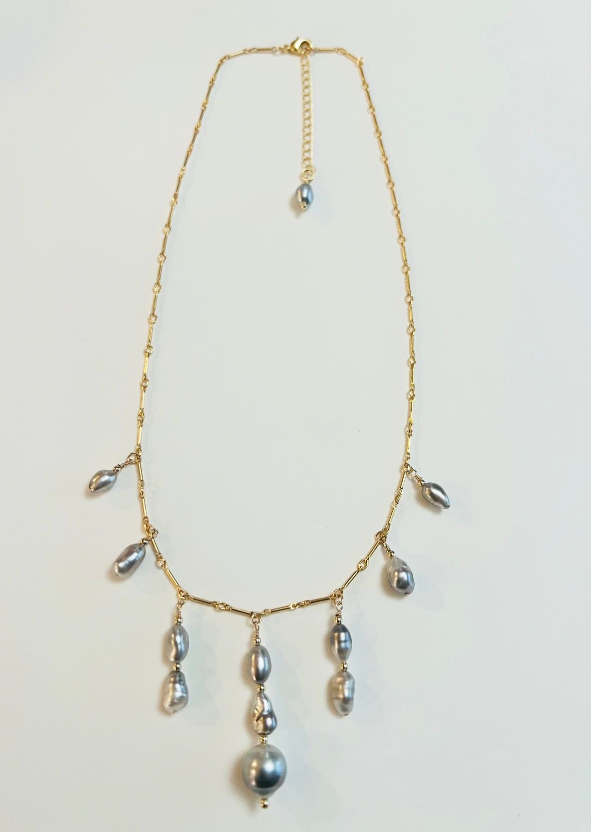 Tahitian Keshi Goddess Necklace