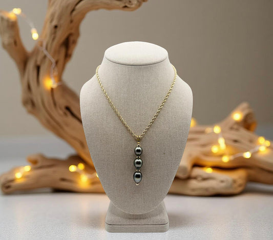 Tahitian Rope Chain Pendant Necklace