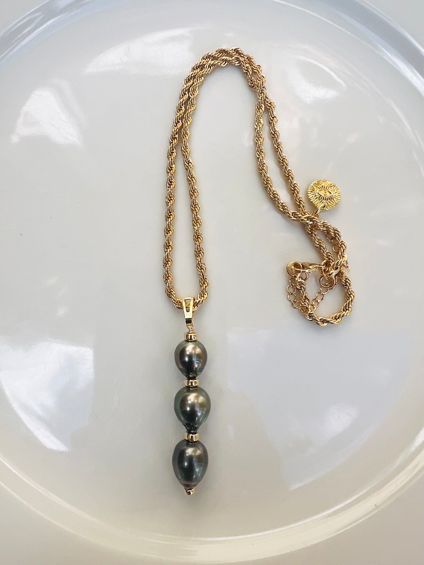 Tahitian Rope Chain Pendant Necklace